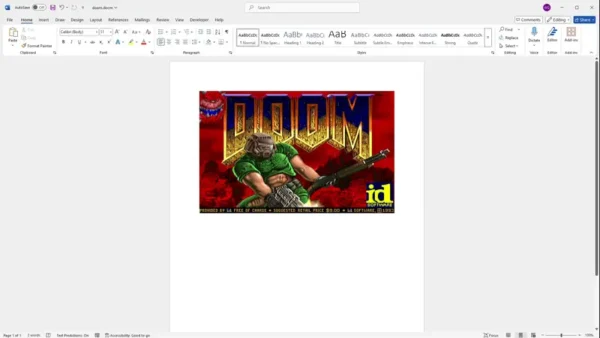 DooM-docm：将《毁灭战士》移植到Word文档
