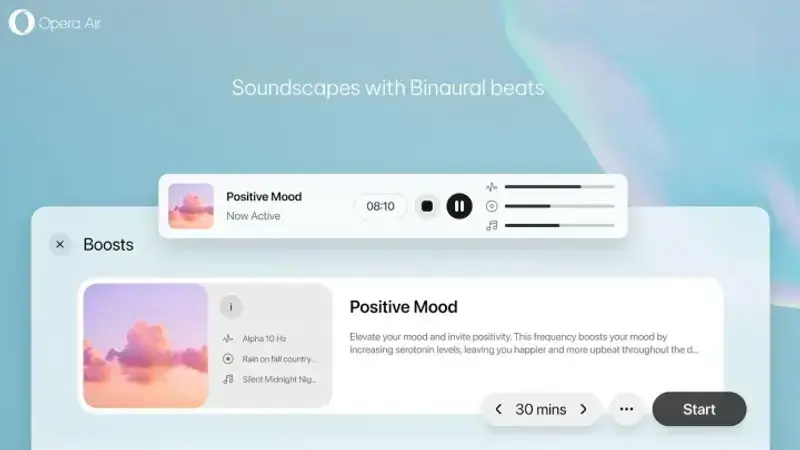 Opera推出专注正念的浏览器Opera Air插图2 Opera推出专注正念的浏览器Opera Air插图2