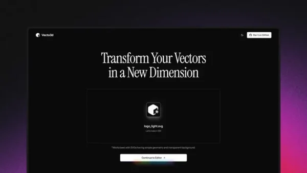 Vecto3d：将简单SVG轻松转换为3D模型的超简单工具