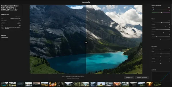  ColorSuite—自动提取照片 .xmp 数据和相机设置