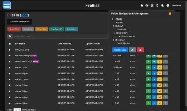 FileRise：现代化、自托管的 Web 文件管理器，轻松掌控你的文件