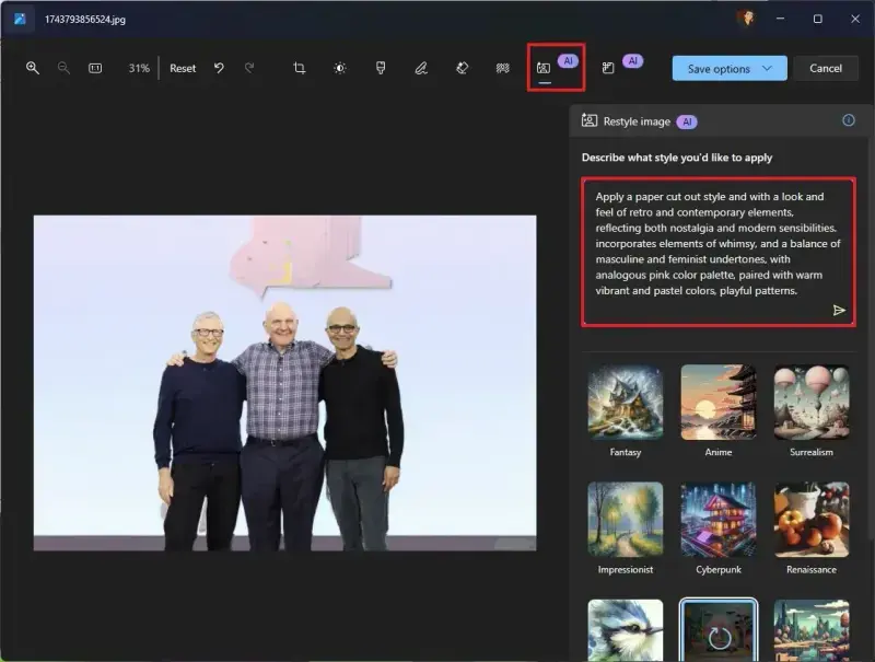 如何在Windows 11的照片应用中使用“Restyle Image”转换照片风格插图1 如何在Windows 11的照片应用中使用“Restyle Image”转换照片风格插图1