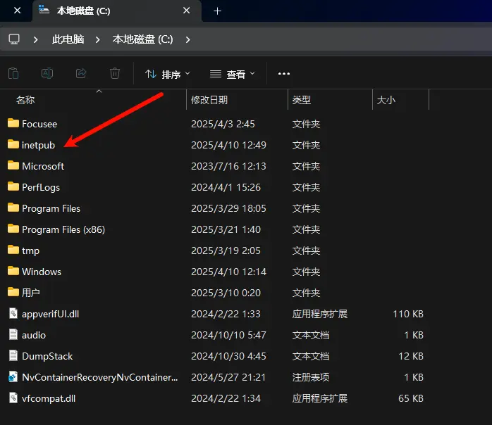 微软警告用户切勿删除Windows 11 新增的 “inetpub”文件夹插图 微软警告用户切勿删除Windows 11 新增的 “inetpub”文件夹插图