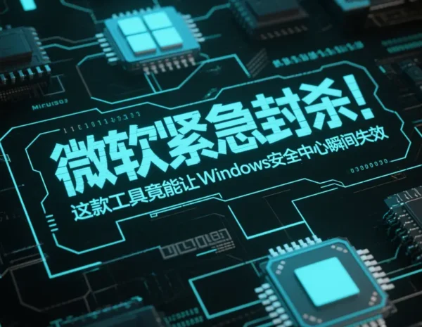 微软紧急封杀！这款工具竟能让Windows安全中心瞬间失效