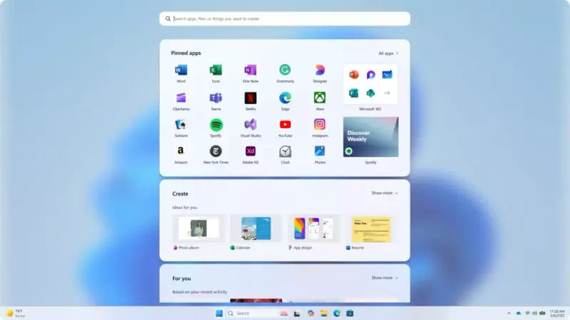 Windows 11开始菜单大改版:微软的“以人为本”设计能否打动用户?插图1 Windows 11开始菜单大改版:微软的“以人为本”设计能否打动用户?插图1