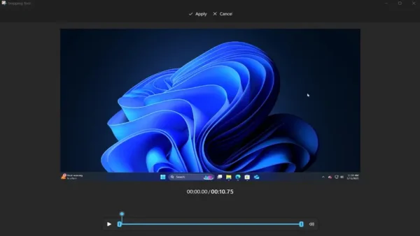 Windows 11内置屏幕录像工具新增剪辑功能：轻量级剪辑更方便