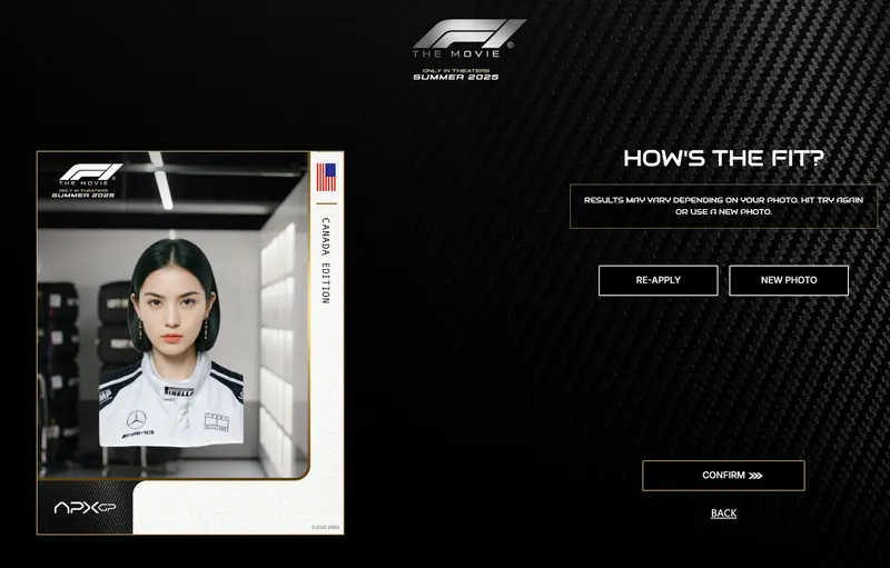 《F1:狂飙飞车》影迷互动新玩法|上传照片,秒变F1赛车手!插图3 《F1:狂飙飞车》影迷互动新玩法|上传照片,秒变F1赛车手!插图3