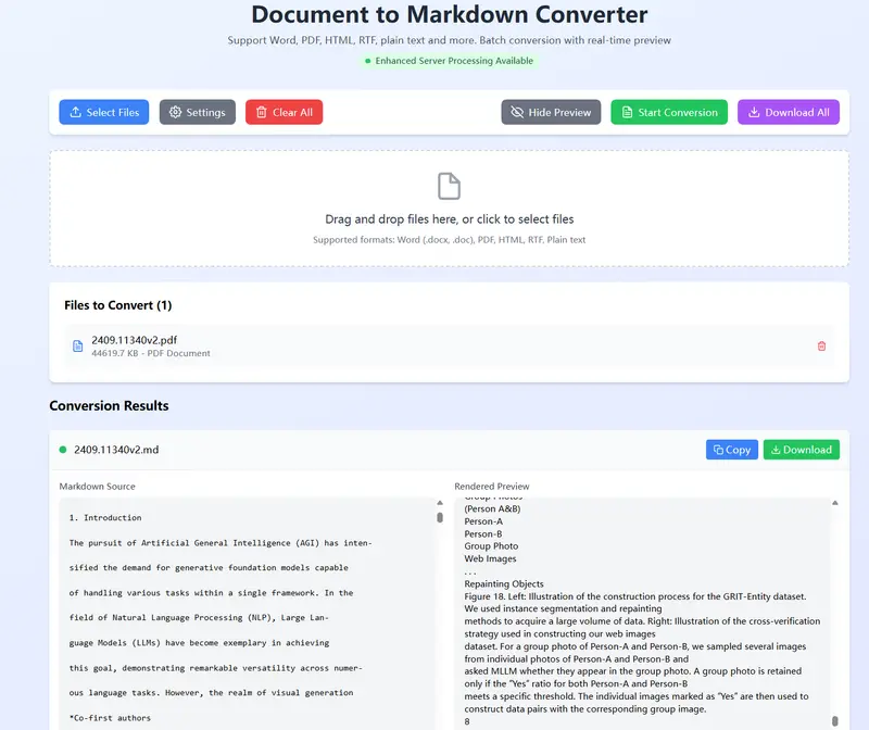 告别手动转换：用 Doc2MD 一键将 Word/PDF 转为 Markdown插图