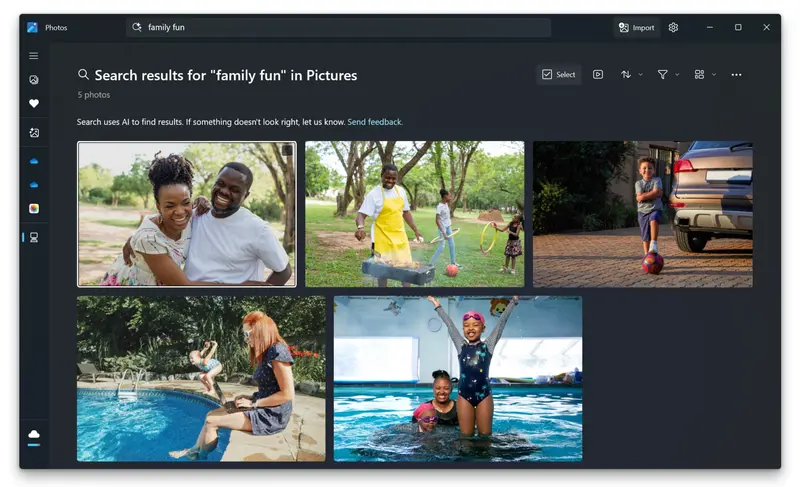 Windows 照片应用新增 AI 功能:灯光控制 + 自然语言搜索插图1 Windows 照片应用新增 AI 功能:灯光控制 + 自然语言搜索插图1