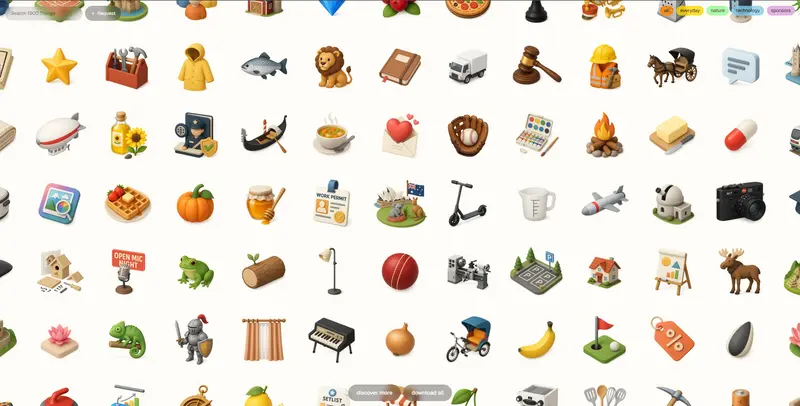 The Thiings Collection：AI生成1200+图示，可商用、无署名要求！插图
