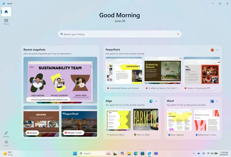 Windows Recall 迎来重大更新：新增“主页”功能，实用性提升了吗？插图1