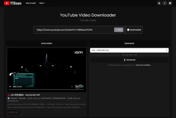 YTDown：干净、稳定的 YouTube 视频下载工具