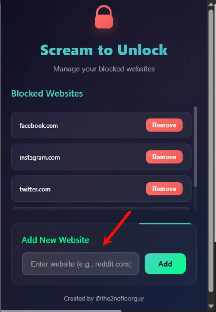 Scream to Unlock:一款强迫你喊“我是失败者”才能访问社交媒体的 Chrome 插件插图2 Scream to Unlock:一款强迫你喊“我是失败者”才能访问社交媒体的 Chrome 插件插图2