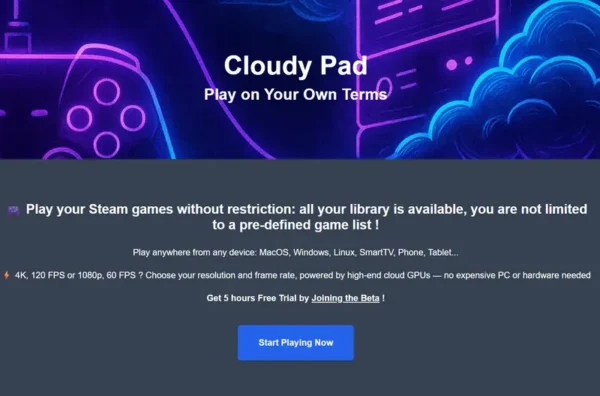 免费开源的云游戏平台替代方案：Cloudy Pad —— 部署属于你的云端游戏装备