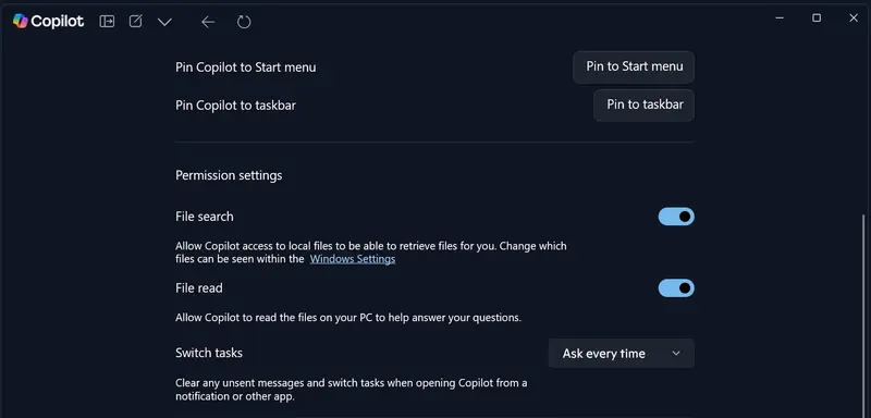 Microsoft Copilot正式支持本地文件搜索与读取:现在可在 Windows 11/10 中快速查找你的文档插图2 Microsoft Copilot正式支持本地文件搜索与读取:现在可在 Windows 11/10 中快速查找你的文档插图2