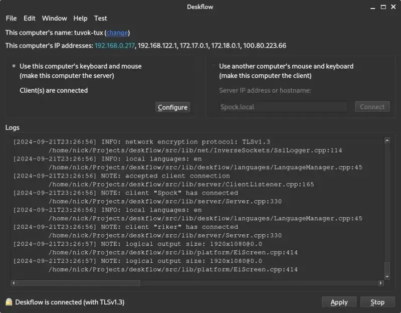 Deskflow：跨平台的键盘与鼠标共享工具插图1