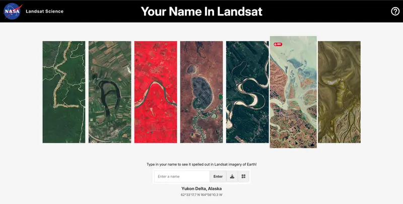 用地球地貌拼出你的名字！NASA 新上线互动地图小工具插图