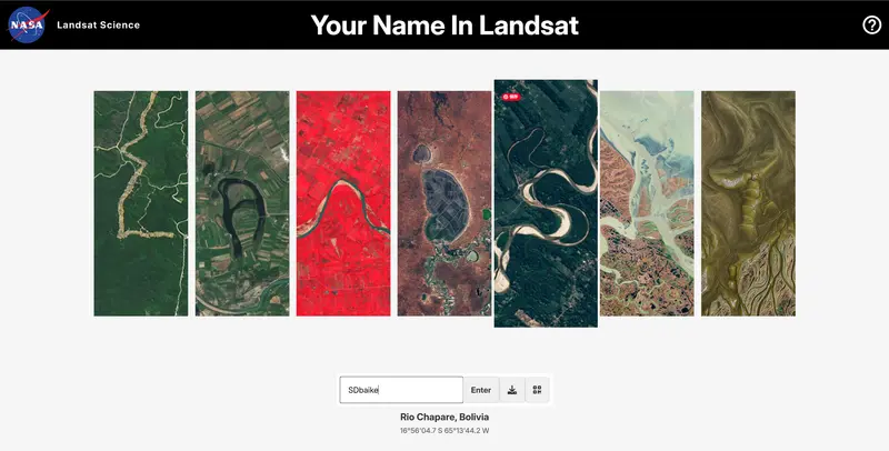 用地球地貌拼出你的名字！NASA 新上线互动地图小工具插图1