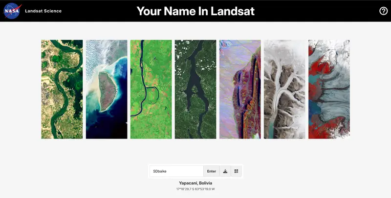 用地球地貌拼出你的名字！NASA 新上线互动地图小工具插图2