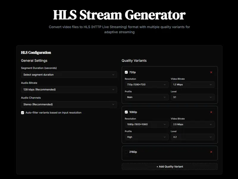不用服务器,也能生成专业级 HLS 流:这个工具做到了插图 不用服务器,也能生成专业级 HLS 流:这个工具做到了插图