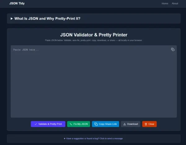 JSON Tidy：让混乱的 JSON 一眼清晰，这款免费工具值得一试