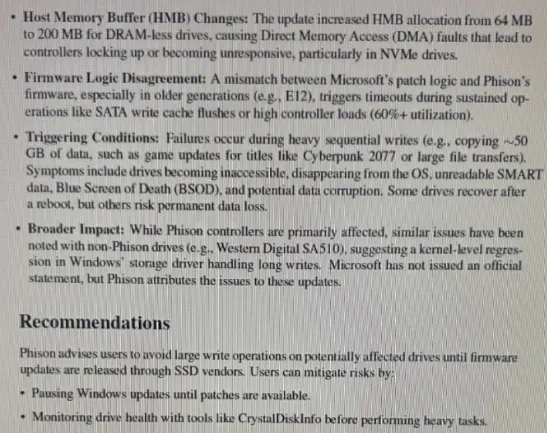 Windows 11 KB5063878 更新致 SSD 消失？技术原理拆解 + 厂商回应 + 避坑建议插图5