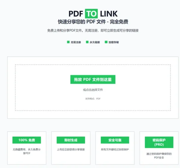  PDFtoLink：一键分享 PDF，这个免费工具让文件流转更轻松