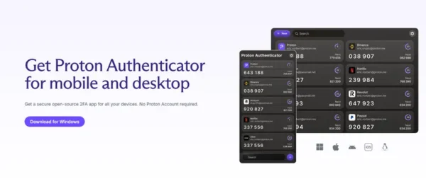 Proton 推出 Proton Authenticator：跨平台、端到端加密的 2FA 新选择