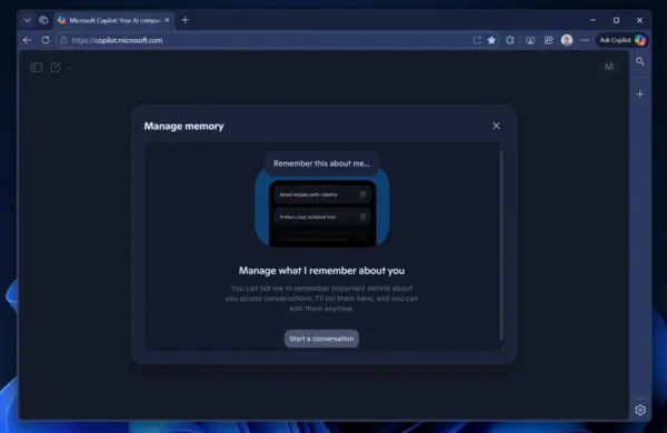 Microsoft Copilot 即将支持记忆管理与 Google Drive 集成：迈向真正个性化的一步