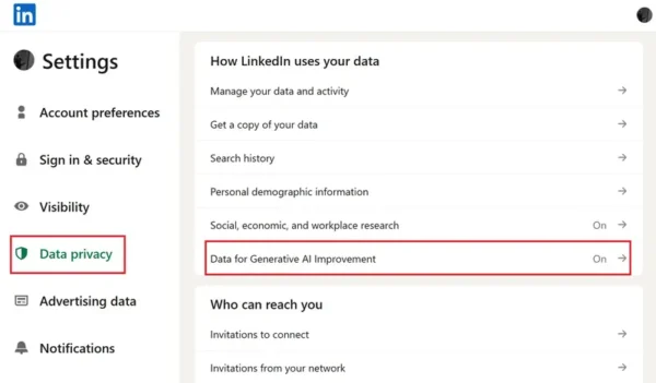 LinkedIn 将使用成员数据训练 AI 模型，默认开启可手动退出