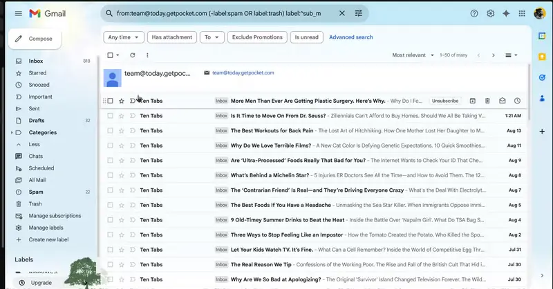 如何用 Gmail 新功能一键清理订阅邮件插图2