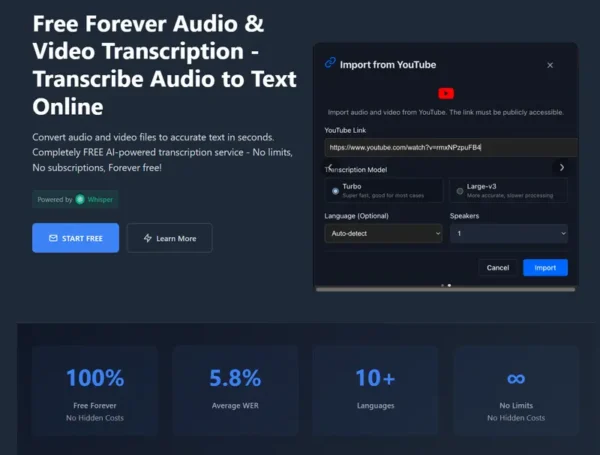 TransPocket：免费在线音频视频转文字工具，支持 YouTube 与多格式导出