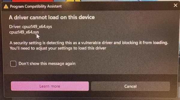 如何修复 Windows 10/11 中 cpuz149_x64.sys 的“驱动无法加载”错误