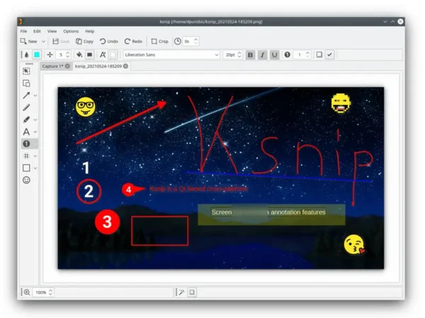 Ksnip：基于Qt的跨平台截图软件，为截图提供了丰富的标注功能