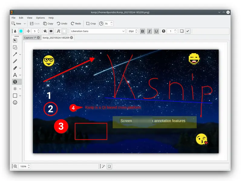 Ksnip:基于Qt的跨平台截图软件,为截图提供了丰富的标注功能插图 Ksnip:基于Qt的跨平台截图软件,为截图提供了丰富的标注功能插图