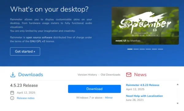 想自定义 Windows 10/11 桌面？试试 Rainmeter，免费又好用