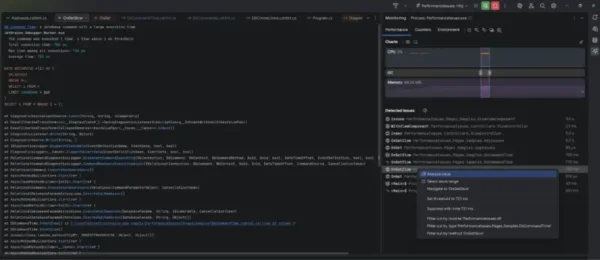 Rider 2025.3 EAP 新增实时性能监控，支持 .NET 应用瓶颈检测