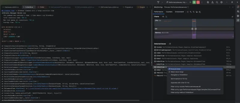 Rider 2025.3 EAP 新增实时性能监控,支持 .NET 应用瓶颈检测插图 Rider 2025.3 EAP 新增实时性能监控,支持 .NET 应用瓶颈检测插图