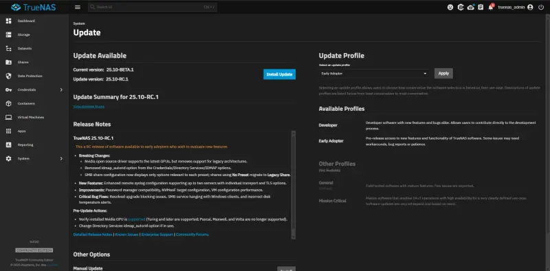 TrueNAS 25.10 发布:性能跃升,管理更高效插图1 TrueNAS 25.10 发布:性能跃升,管理更高效插图1
