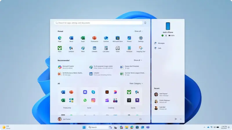 Windows 11 开始菜单要变了：更大、更直观、更易用插图