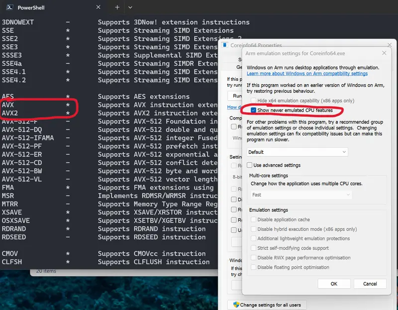 Windows 11 on ARM 正式支持 AVX/AVX2 仿真，游戏和创意应用迎来关键突破插图