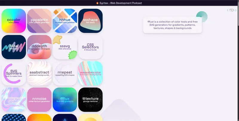 fffuel:免费 SVG 生成器与色彩工具集合插图 fffuel:免费 SVG 生成器与色彩工具集合插图