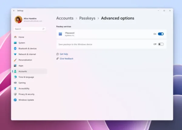 微软为Windows 11带来1Password与Bitwarden原生通行密钥支持