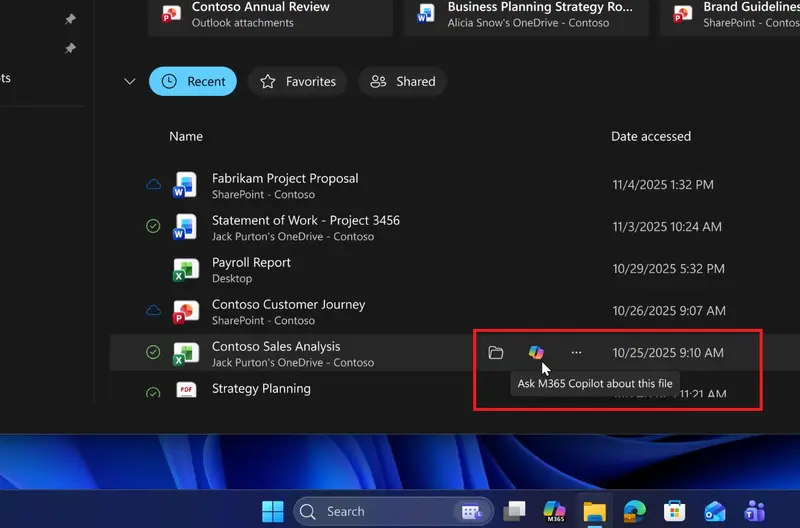 Windows 11 测试两大AI新功能：文件资源管理器加M365 Copilot，Copilot+ PC独享全局写作助手插图1