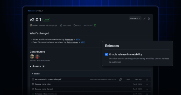 GitHub 推出“不可变发布”功能，提升开源项目安全性