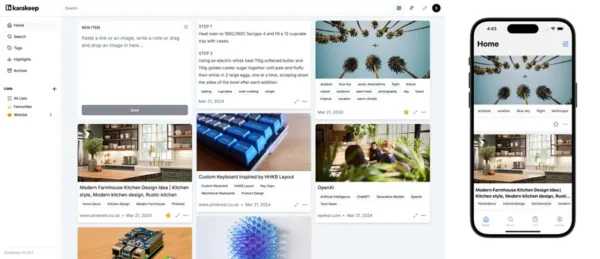 Karakeep：一个可自托管的开源书签管理工具，支持AI摘要与全文搜索