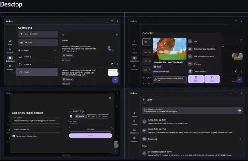 Linkora:跨平台链接管理工具,支持文件夹、标签与自主托管同步插图1 Linkora:跨平台链接管理工具,支持文件夹、标签与自主托管同步插图1