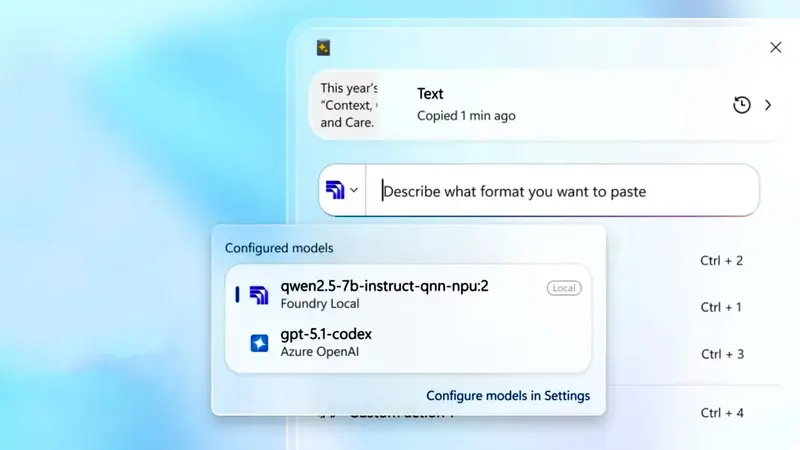 PowerToys 0.96 发布:高级粘贴支持多模型本地部署,命令面板体验全面优化插图 PowerToys 0.96 发布:高级粘贴支持多模型本地部署,命令面板体验全面优化插图