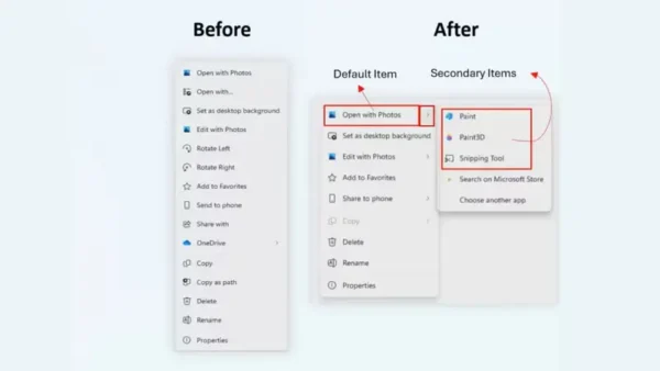 微软计划重构 Windows 11 右键菜单：引入二级结构减少杂乱