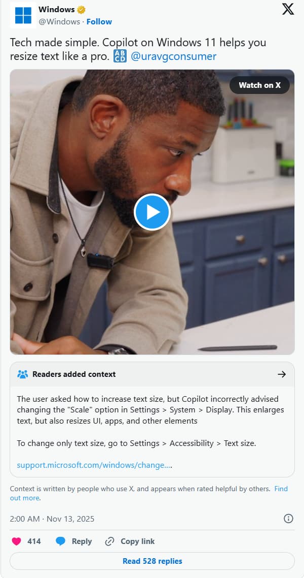 离谱:微软最新广告暴露Windows 11的Copilot实际有多难用缩略图 离谱:微软最新广告暴露Windows 11的Copilot实际有多难用缩略图